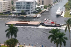 Tug Hercules spud pushing barge on ICWW