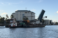 Tug Peggy Ann pushing crane barge on ICWW